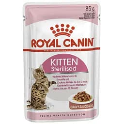 Вологий корм для стерилізованих кошенят Royal Canin Kitten Sterilised шматочки в соусі 85 г