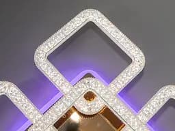 Люстра стельова LED Diasha 2205/4+1G, 80W, 3200K-6500K, золото, сучасний стиль, з пультом, димером - мініатюра 4