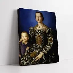 Інтер'єрна картина Портрет Елеонори Толедської, Бронзіно, Bronzino, Portrait of Eleonora di Toledo, інтер'єрний декор, 75×60 см (id6964) - мініатюра 2