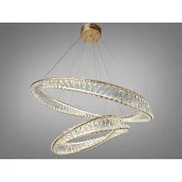 Люстра кршталеві кільця Linisoln 6105-80x50 FG метал, кришталь LED 120Вт 22-27м² 100-50см