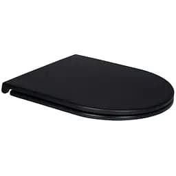 Сидения для унитаза Qtap Robin Matt Black с микролифтом Slim Duroplast, Quick Release QT99HY2411MB