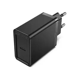 Зарядний пристрій Vention USB-C 30W PD3.0 QC4.0 PPS Black (FAIB0-EU)