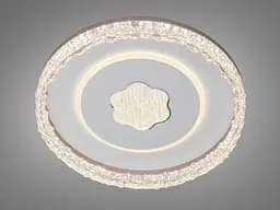 Стельова LED люстра Diasha біла квітка без пульта