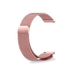 Металевий ремінець Watchbands Milanese Loop Samsung Galaxy Watch 4 44mm - рожевий ширина кріплення 20мм (WB00S4MMILANESE1444) - мініатюра 3