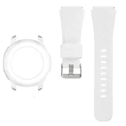 Комплект Watchbands: силіконовий ремінець білий + чохол білий Samsung Gear S3 Frontier Samsung Galaxy 46mm (WBKW-46-1) - мініатюра 2