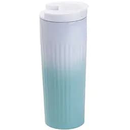 Термочашка SEYGM 500 мл з flip кришкою, бірюзовий градієнт Happy Life HP154GR - мініатюра 2