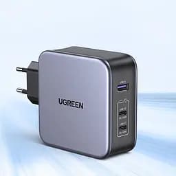 Зарядний комплект блок і кабель 3 порти USB (2хUSB-C+USB-A) Ugreen CD289 140W Gan (90549) - мініатюра 3