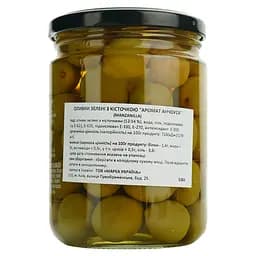 Оливки зелені Diamir з кісточкою Аромат анчоуса Manzanilla 420 г - мініатюра 4