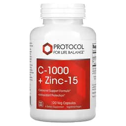 Витамин C + цинк Protocol for Life Balance 120 капсул