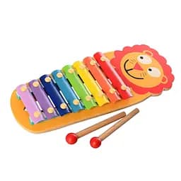 Ксилофон деревянный, животное, 32 см, 8 тонов, 2 палочки (в ассортименте)