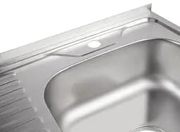 Кухонна мийка Brinex 6060-R 0.6 мм, накладна BRIN6060RSAT06 - мініатюра 5