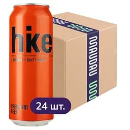 Упаковка пива Hike Premium светлое 4.8% 12 л (0.5 л х 24 шт.) ж/б