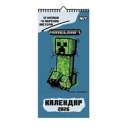 Календарь-постер Yes Minecraft настенный на 2026 год, 20 x 40 см (270278)