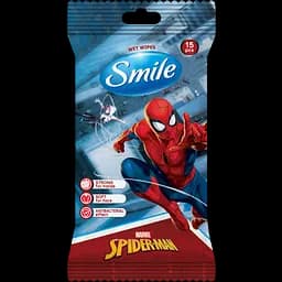 Вологі серветки Smile Antibacterial Marvel, 15 шт. - мініатюра 3