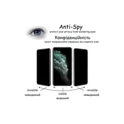 Скло захисне Drobak Anty Spy Samsung Galaxy S25 FE 5G Black (333319) - мініатюра 5
