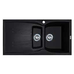 Кухонная мойка Adamant NEW LINE PLUS черный металлик 975x495x235 мм, с крылом 97,5 см