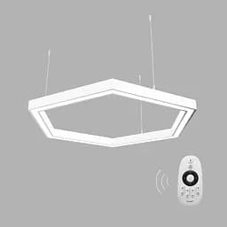 Керований світлодіодний світильник X-LED 120Вт шестикутник білий (860х745х43)