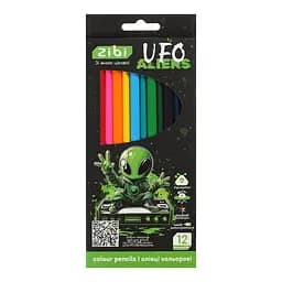 Карандаши цветные KIDS LINE UFO, 12 цветов, треугольный корпус
