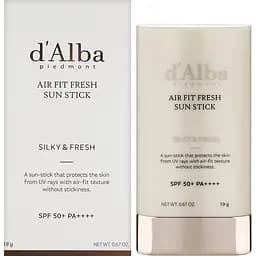 Мінеральний сонцезахисний стік D'alba Air Fit Fresh Sun Stick SPF 50+ PA++++ 19 г