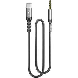Аудио-кабель SkyDolphin SR29 3.5 мм - USB Type-C (M/M), 1 м, Black (SDAUX-000076)