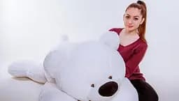 Велика м'яка іграшка Alina ведмідь Умка 180 см біла - мініатюра 2