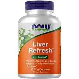 Натуральна добавка NOW Liver Refresh, 90 вегакапсул