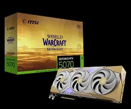 Відеокарта GeForce RTX 5070 12GB MSI (RTX 5070 12G World of Warcraft MIDNIGHT LIGHT EDITION OC)