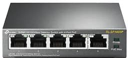 Комутатор TL-SF1005P 5xFE (4xPoE), 56Вт, Некерований TP-Link teh0018125 - мініатюра 2