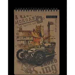 Блокнот на пружине сверху Buromax Kraft А5, 80 листов (BM.2471)