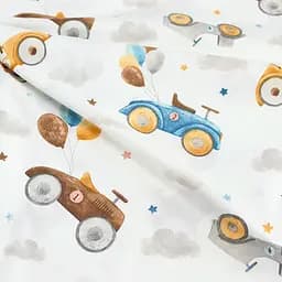 Дитяча постільна білизна в ліжечко RACING CARS CS4, бірюзовий (CarsRacingBalls_11Honey_140) - мініатюра 12