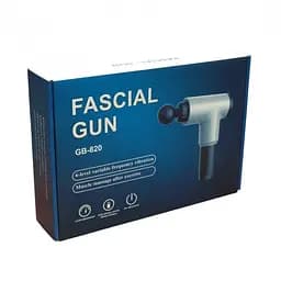 М'язовий масажер ручний 4 насадки, перкусійний акумуляторний масажер Fascial Gun GB-320 - мініатюра 4