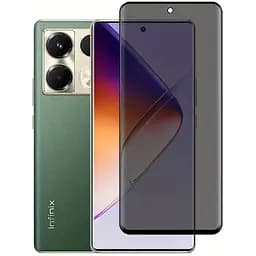 Захисне скло DK для Infinix Note 40 Pro/Note 40 Pro+ 3D Антишпигун Full Glue 020543 black