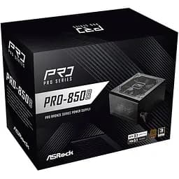 БЖ 850W ASRock PRO PRO-850B 120mm, 80+ Bronze, Retail - мініатюра 5