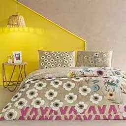 Постільна білизна Blyss Beige Ранфорс / простирадло на резинці Tac pbe0051230