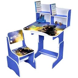 Дитяча парта Bambi N 2071-2-4 Кіт-воїн зі стільчиком та интерактивною англійсько-українською абеткою