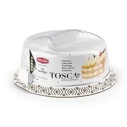 Переноска для торта TOSCA d37 біло-сіра (55850)