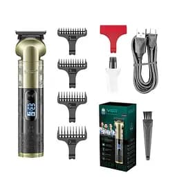 Триммер для бороды VGR V-296 LCD 1200мАч (4 насадки)