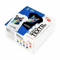 Набір фарб для розпису тканин CAT 9×20 мл Rosa Talent