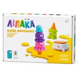 Набор самозатвердевающего пластилина Ліпака Классное мороженое Шариконавты Йети Сэндвич Рожок Кувырок (60055-UA01)