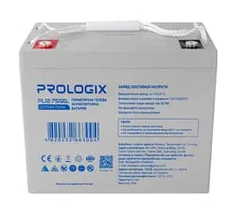 Акумуляторна батарея Prologix 12V 75AH GEL (PL12-75GEL) - мініатюра 3