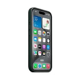 Чехол для Apple iPhone 15 Pro, FineWoven Case with MagSafe, зеленый, защитная накладка из материала FineWoven, противоударный, для iPhone, защита всего корпуса, поддержка беспроводной зарядки и MagSafe, (ARM71983) - мініатюра 3