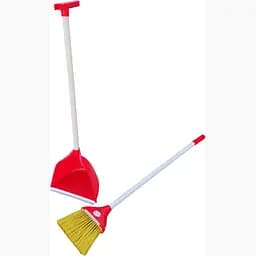 Совок для прибирання Zambak Plastik та щітка з довгими ручками червоний (ZP-128r) - мініатюра 3
