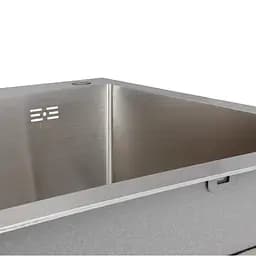 Кухонна мийка інтегрована Lidz Handmade H7849L крило ліворуч (LDH7849BRUL45592) Brushed Steel 3,0/1,0 мм, Нержавіюча сталь - мініатюра 4