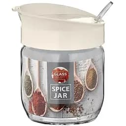 Емкость для специй Vittora VT-161010 с ложкой 425 мл, белая (126049)