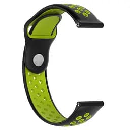 Спортивний ремінець Primolux Perfor Sport з перфорацією для годинника Samsung Galaxy Watch 3 45 мм Black Green - мініатюра 2