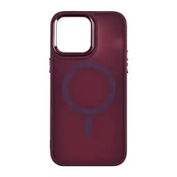 Чохол PC Color Chrome Magsafe Apple iPhone 15 Pro Max Bordo