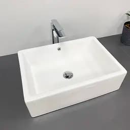 Умивальник VBI Castello white накладний VBI-012901, Білий - мініатюра 3