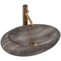 Умивальник Rea Roxy A stone D.gray накладний REA-U6649, Сірий