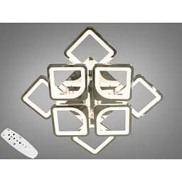 Світлодіодна люстра Romin смарт світильник з пультом dimmer 115 Вт хром