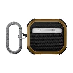 Чохол для навушників Apple AirPods 4, коричневий, Panzer, протиударний захисний кейс з TPU та полікарбонату, посилені стінки, захист від подряпин, пилу та ударів, легкий та компактний, з карабіном для кріплення, ArmorStandart (ARM82556) - мініатюра 2